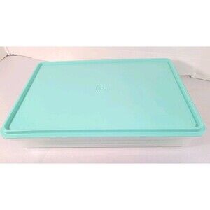 TUPPERWARE Cold Cut Keeper Snack  Large 9x13 Teal Blue 5346 EUC